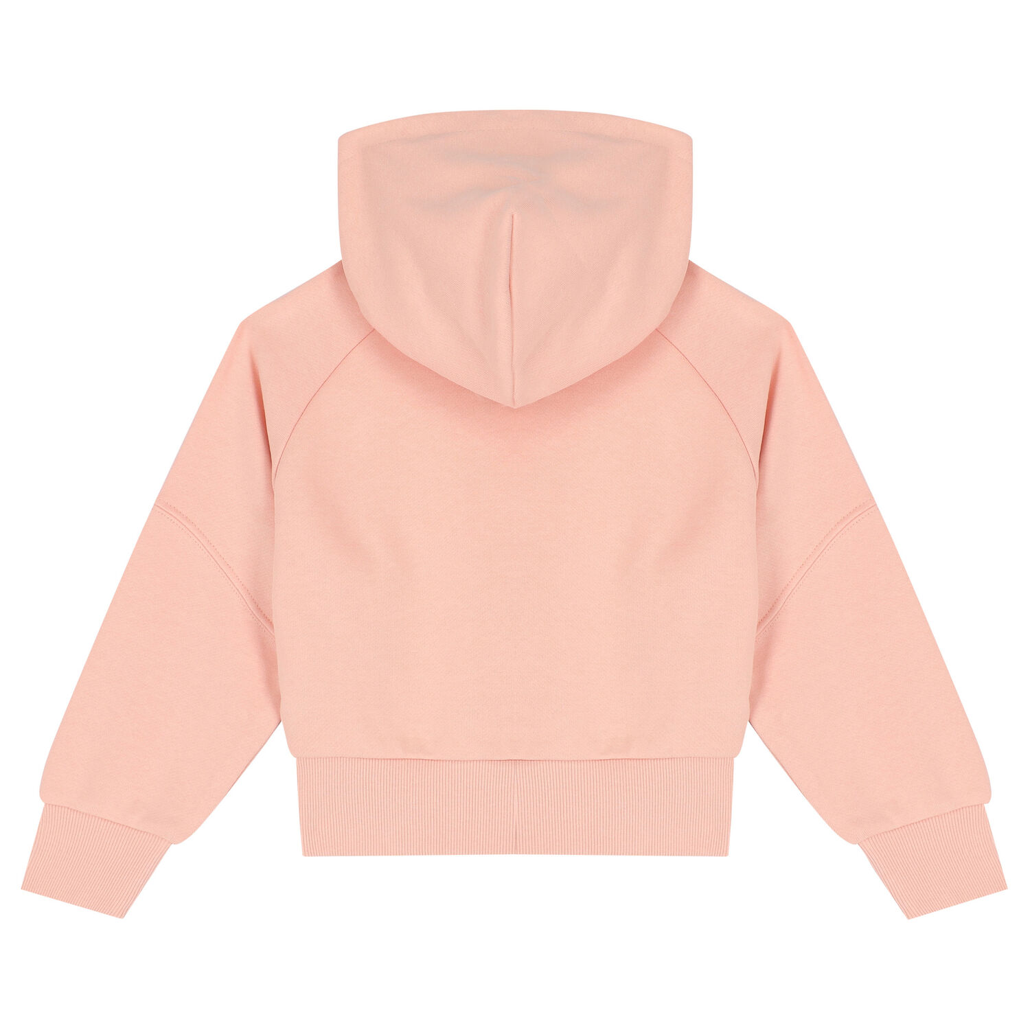 Girls Pink Logo Hooded Zip-Up Top, 1, hi-res image number null