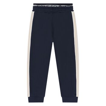 Younger Boys Navy Blue Logo Joggers