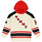 Boys Navy Blue, Red & Ivory Logo Hooded Top, 1, hi-res