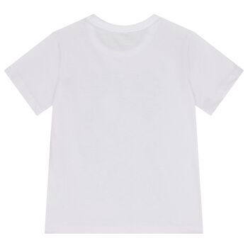 Girls White Flower T-Shirt