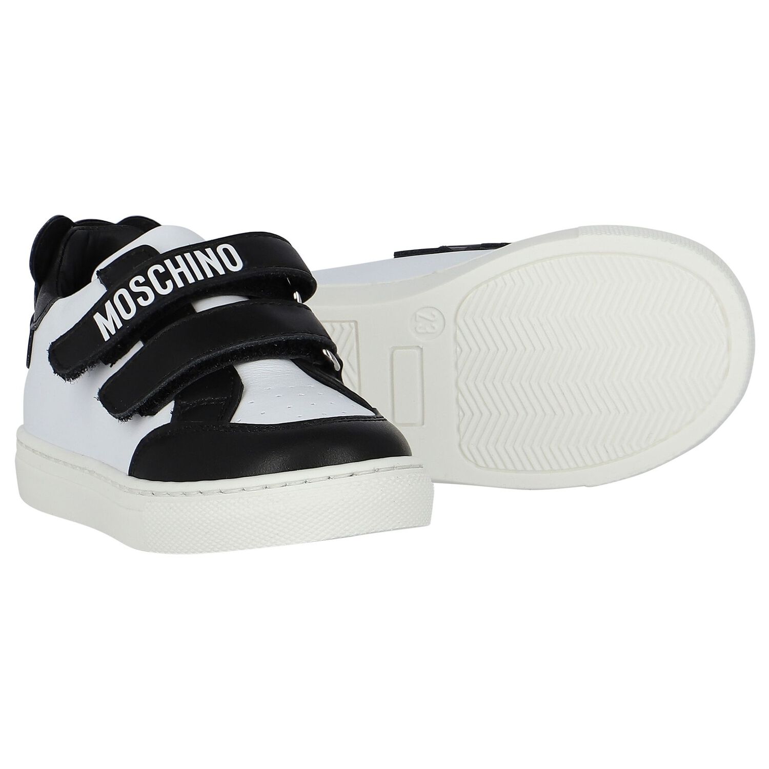 Black & White Teddy Bear Trainers, 1, hi-res image number null