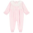 Baby Girls Pink Babygrow, 1, hi-res