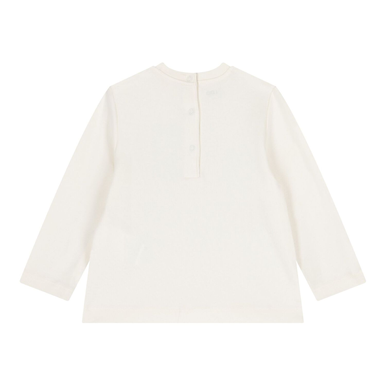 Younger Girls Ivory Cat Long Sleeve Top, 1, hi-res image number null