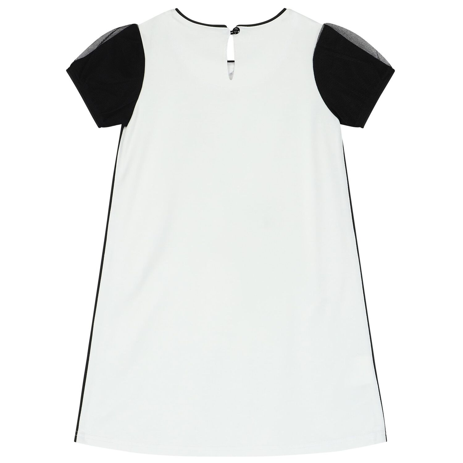 Girls White & Black Bag Dress, 1, hi-res image number null