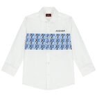 Boys White Logo Shirt, 1, hi-res