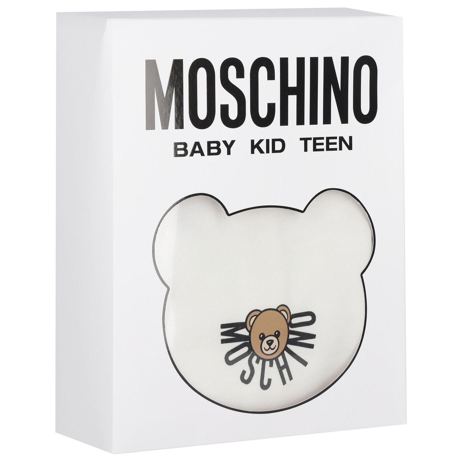 لبس أطفال بشعار دب تيدي باللون الأبيض, 1, hi-res