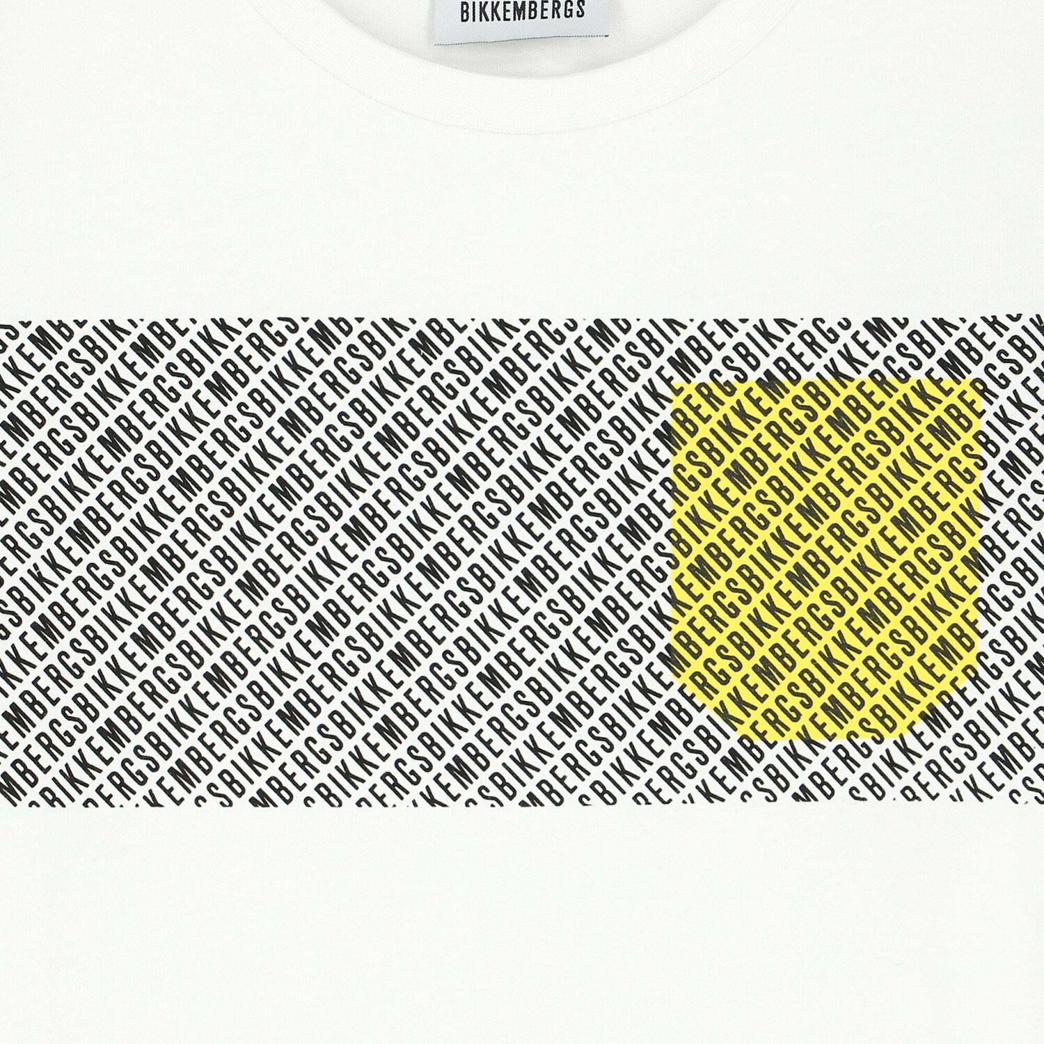 Boys White Logo Printed T-shirt, 1, hi-res image number null