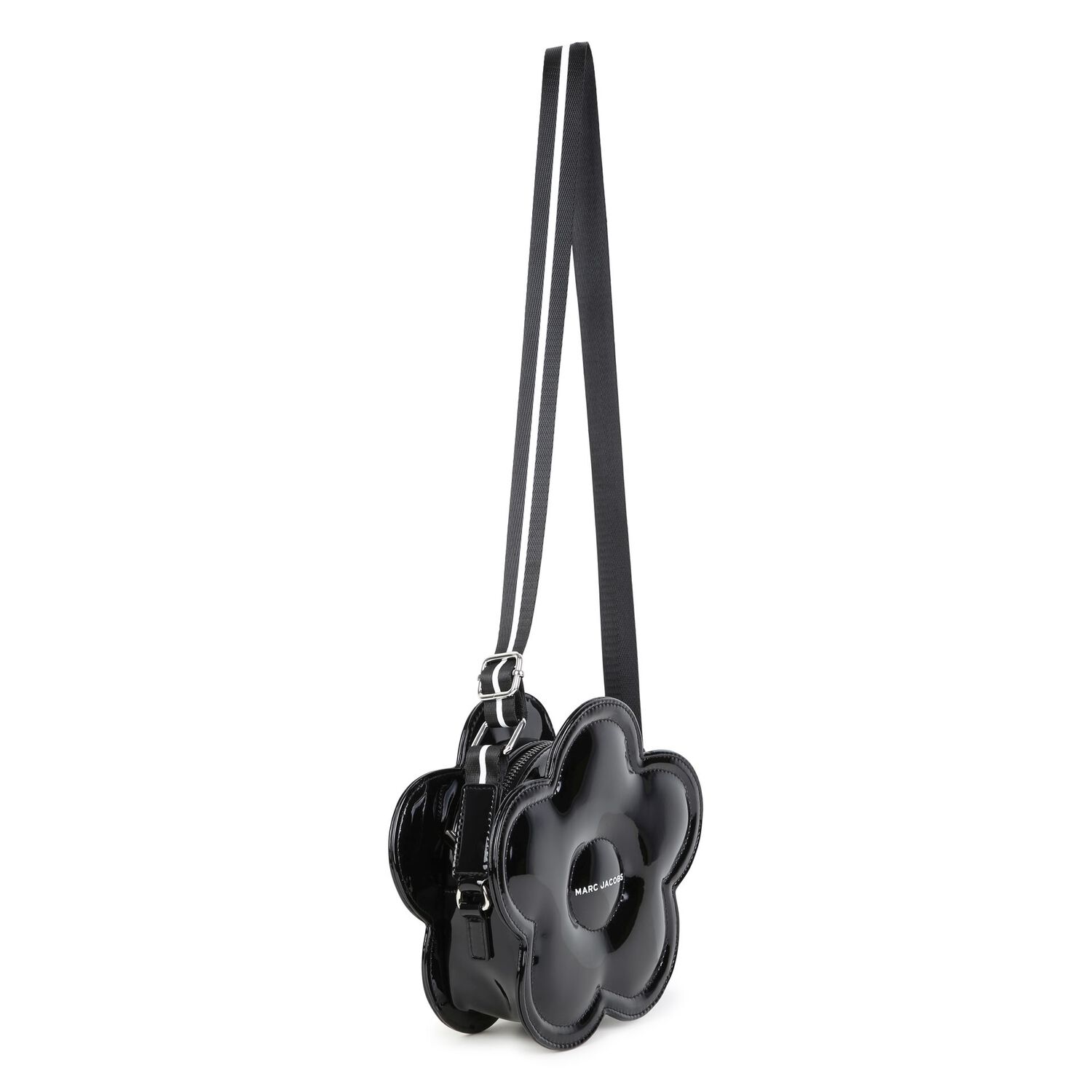 Girls Black Daisy Logo Handbag ( 19cm ), 1, hi-res