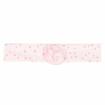 Baby Girls Pink Heart Print Headband