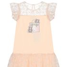 فستان بنات  بطبعة حقيبة باللون الوردي, 1, hi-res