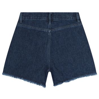 بنطلون جينز مزين باللون الازرق الداكن للبنات 