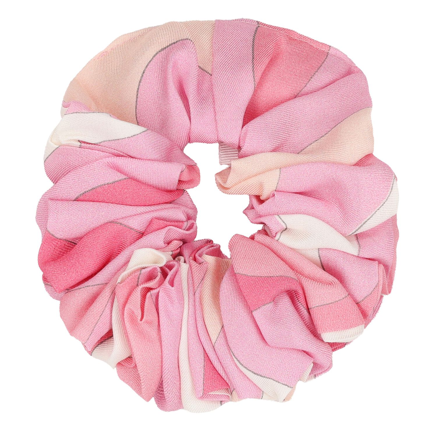 Girls Pink & Ivory Iride Scrunchie, 1, hi-res