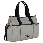 Grey Logo Canvas Baby Changing Bag ( 33cm ), 1, hi-res
