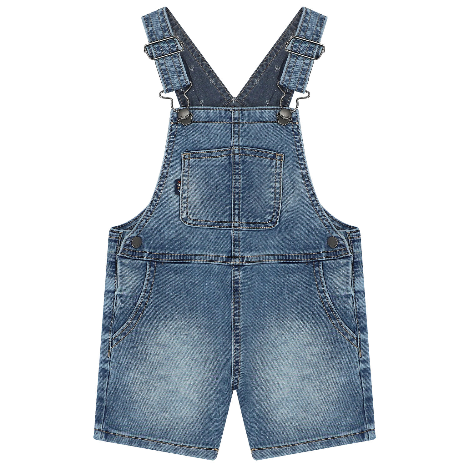 Younger Boys Blue Denim Dungaree, 1, hi-res image number null