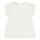 Younger Girls Ivory & Orange Butterfly Shorts Set, 1, hi-res