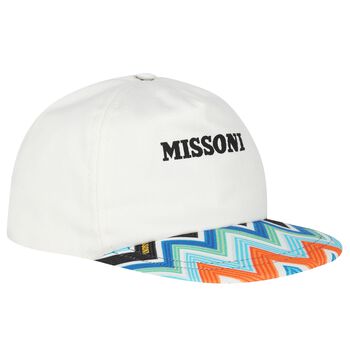 Boys Ivory Logo Zip Zag Cap