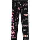 Girls White & Black Logo Leggings, 5, hi-res