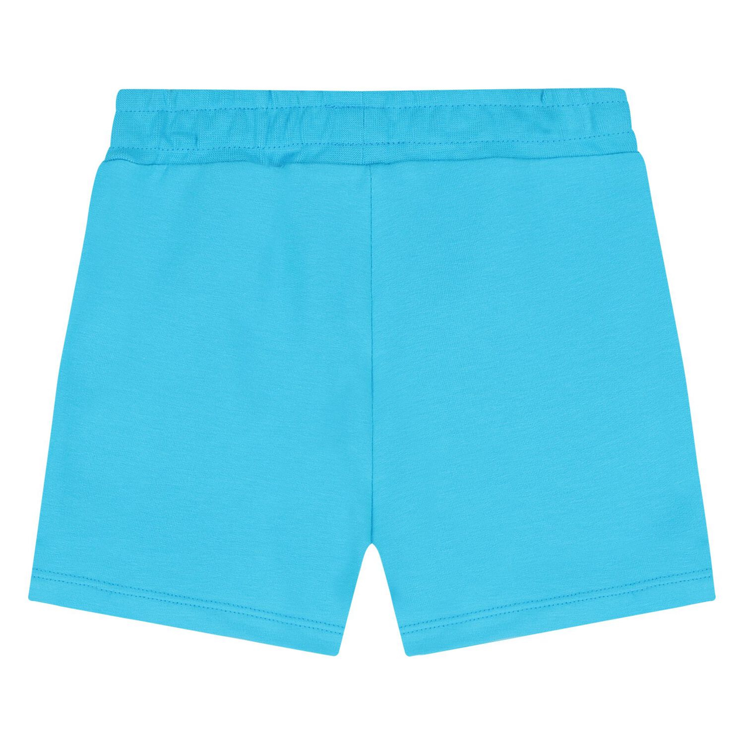 Younger Boys White & Blue Logo Shorts Set, 1, hi-res