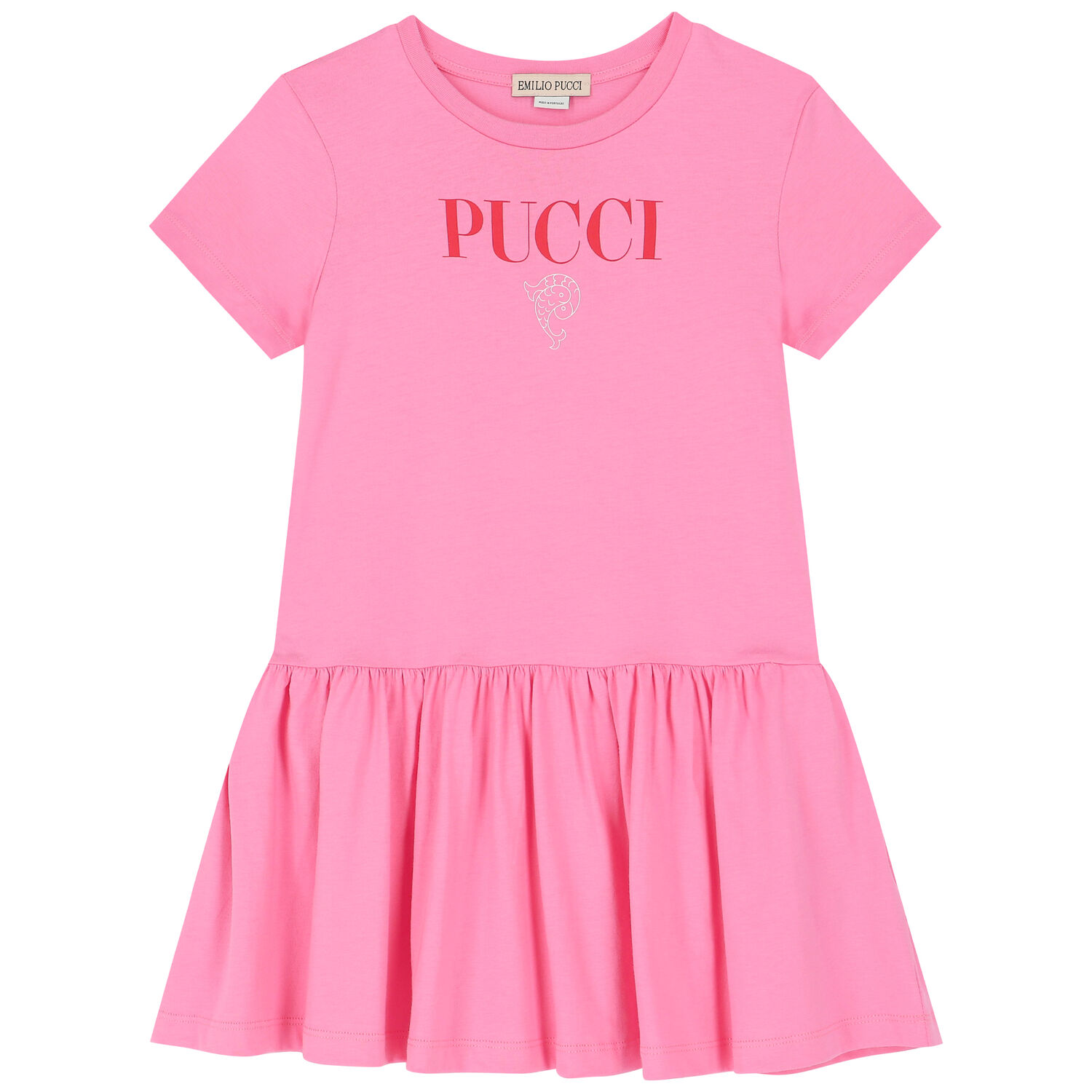 Girls Pink Logo Dress, 1, hi-res image number null