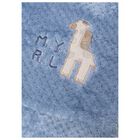 Baby Boys Blue Faux Fur Blanket, 2, hi-res