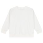 سويت شيرت بنات بطبعة دب باللون العاجي, 1, hi-res