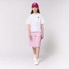 تي شيرت بشعار على شكل قلب باللون الأبيض  للبنات, 1, hi-res