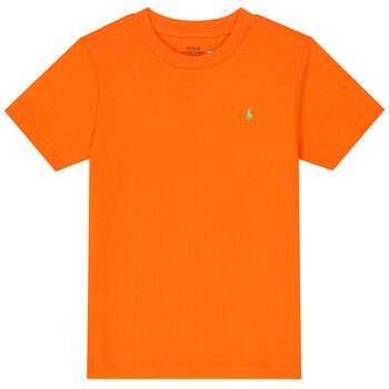 Boys Orange Logo T-Shirt