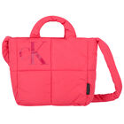 Girls Pink Logo Puffer Crossbody Bag, 1, hi-res