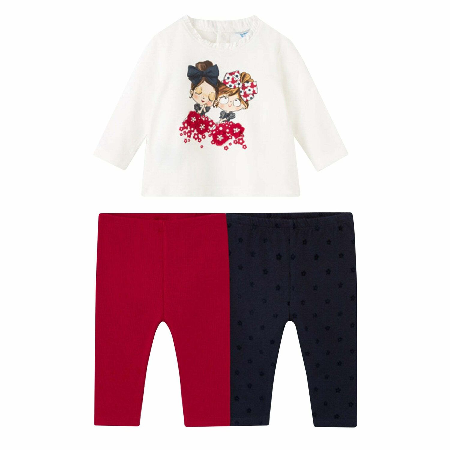 Younger Girls 3 Piece Leggings Set, 2, hi-res