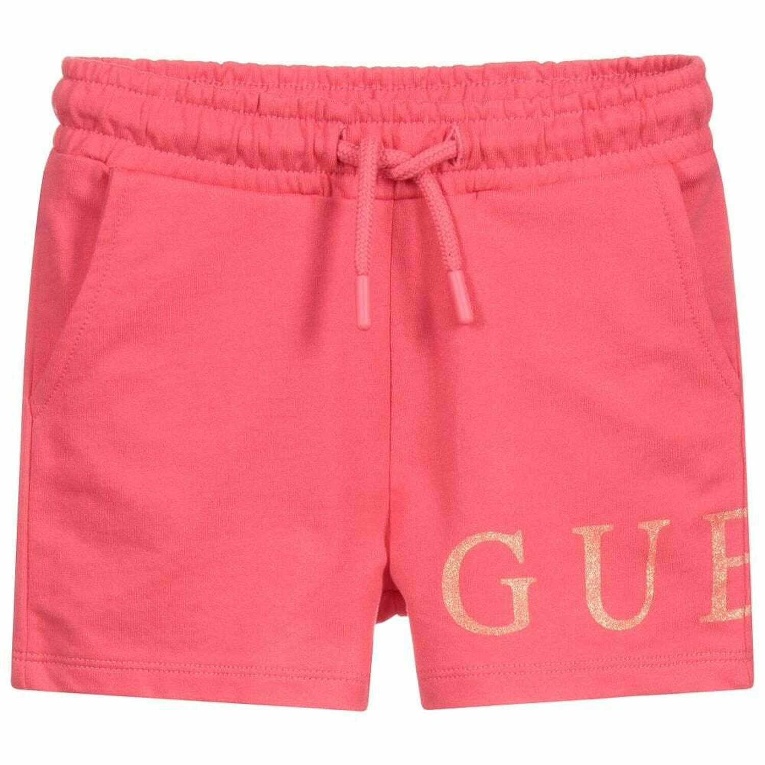 Girls Pink Logo Shorts, 1, hi-res