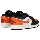 Black & Orange Air Jordan 1 Low Trainers, 6, hi-res