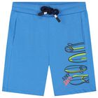 Boys White & Blue Surfboard Shorts Set, 1, hi-res