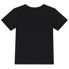 تيشيرت بالشعار باللون الأسود والذهبي , 2, hi-res