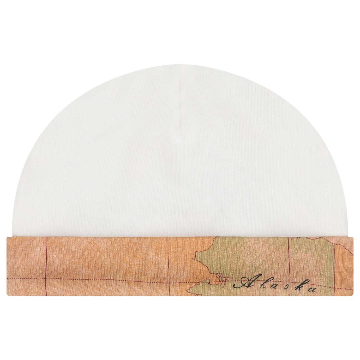 طقم هدايا لملابس الأطفال بتصميم خريطة جغرافية باللونين العاجي والبيج, 3, hi-res