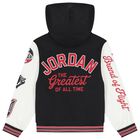 Boys Black & White Jordan Hooded Top, 1, hi-res