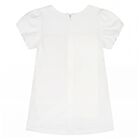 Younger Girls White Bag Dress, 2, hi-res