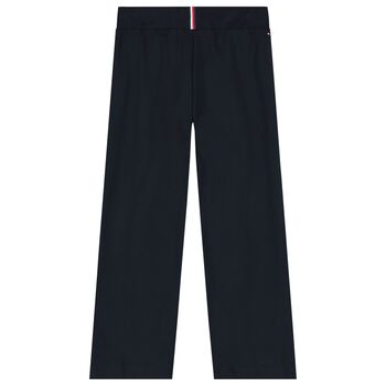 Girls Navy Blue Logo Trousers
