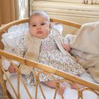 فستان عاجي مطرز بالزهور للبنات الصغار, 1, hi-res