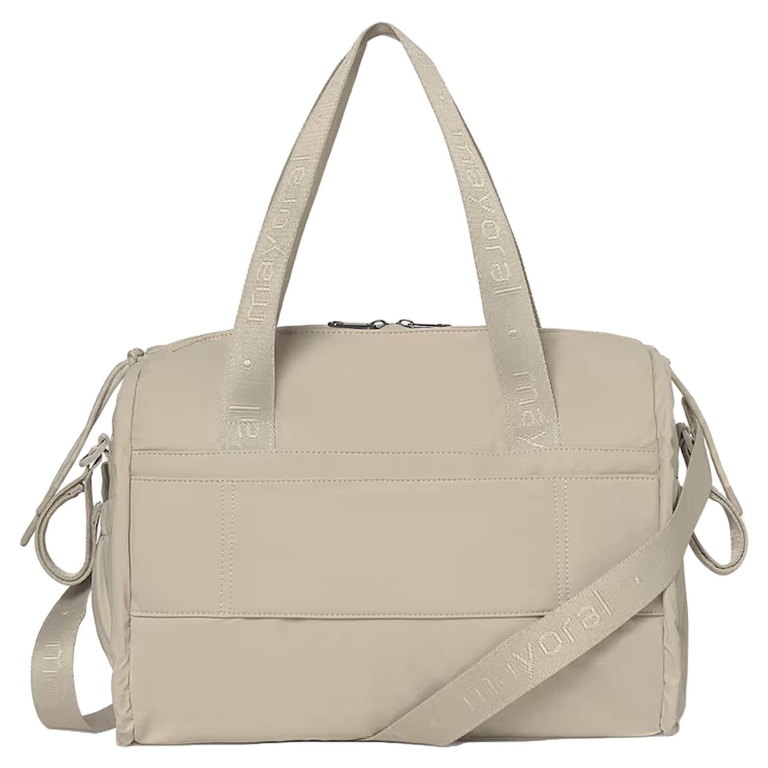 Beige Logo Padded Baby Changing Bag ( 30cm ), 1, hi-res