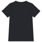 Boys Black Logo T-Shirt, 1, hi-res