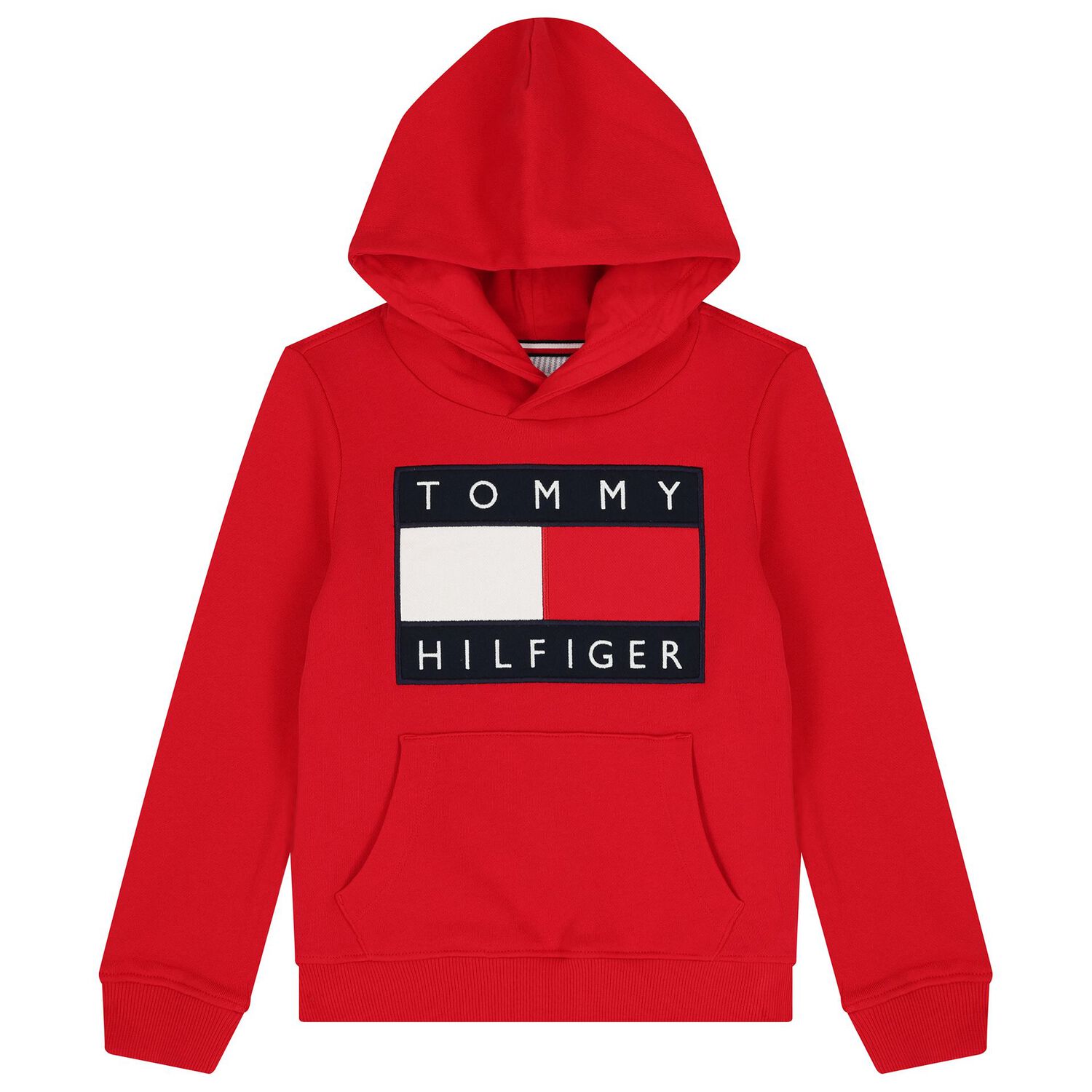 Boys Red Logo Hooded Top, 2, hi-res