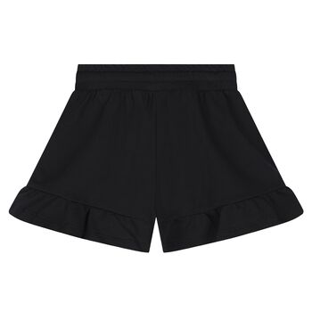 Girls Black Teddy Bear Shorts