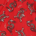 فستان بنات بطبعة تنانين باللون الأحمر, 1, hi-res