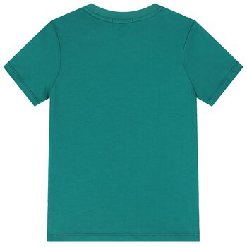 Boys Green & Gold Logo T-Shirt