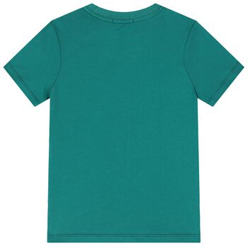 Boys Green & Gold Logo T-Shirt