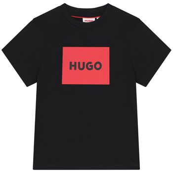 تيشيرت بالشعار باللون الأسود للأولاد 