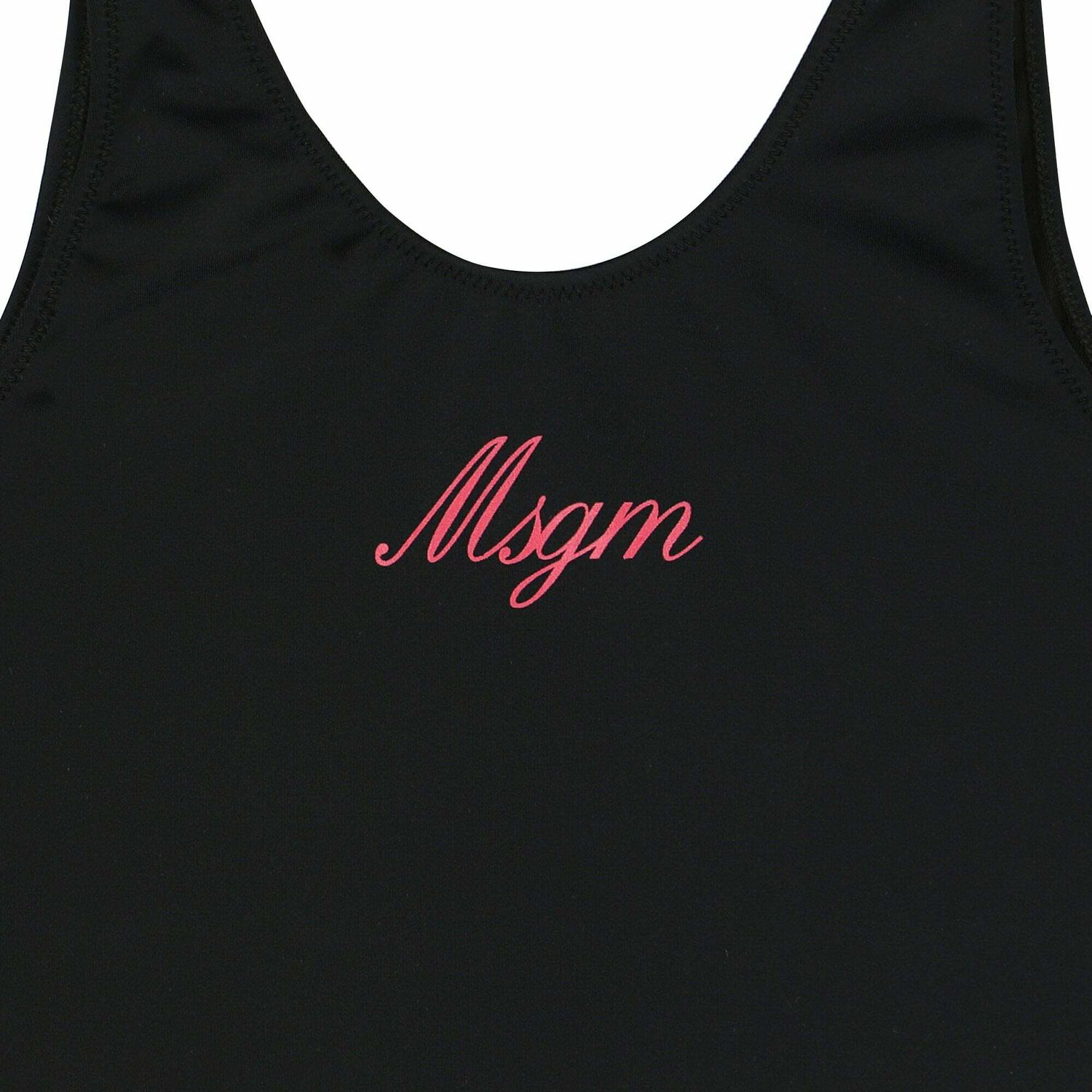 طقم سباحة بالشعار باللون الاسود للبنات, 1, hi-res