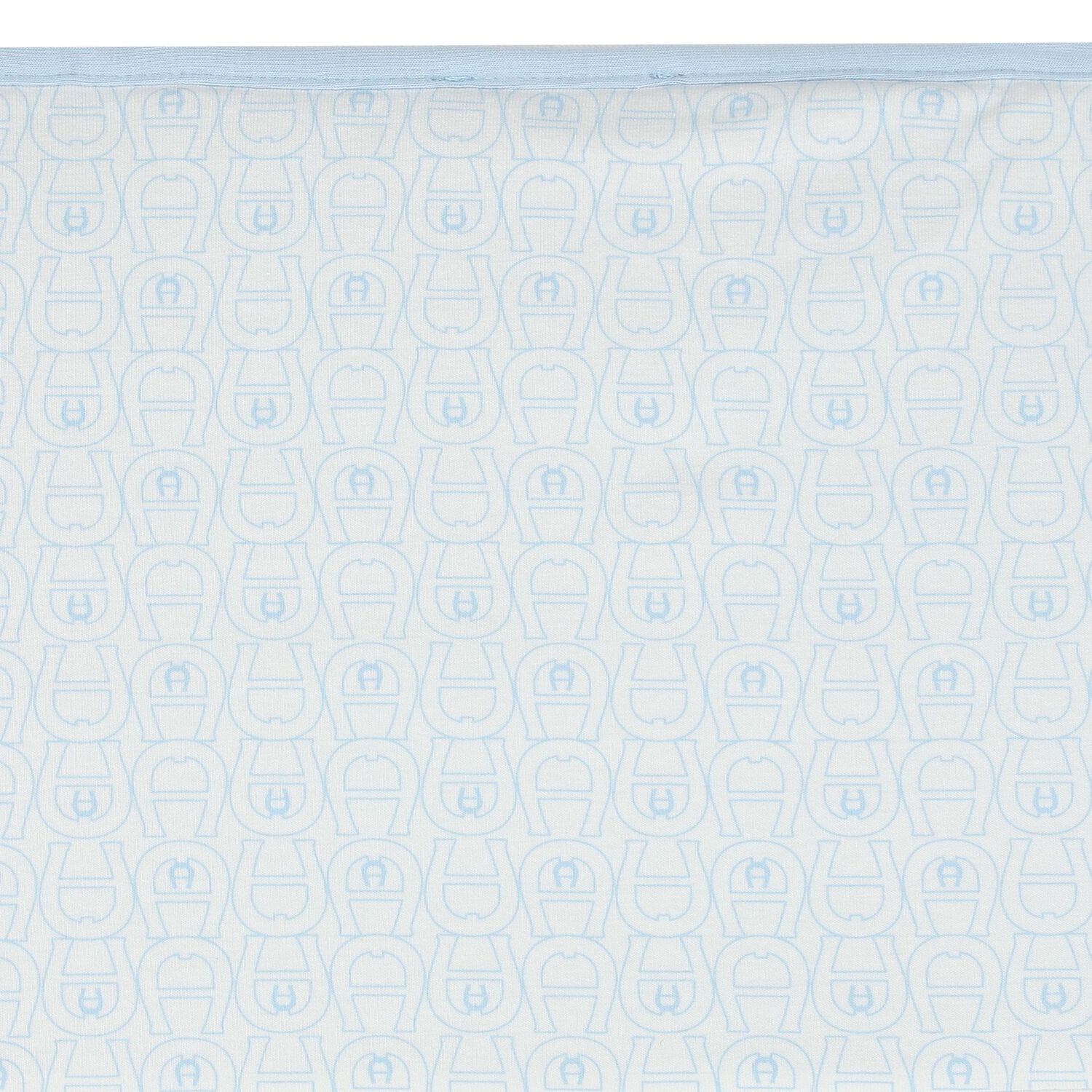 Baby Boys White & Blue Logo Blanket, 3, hi-res