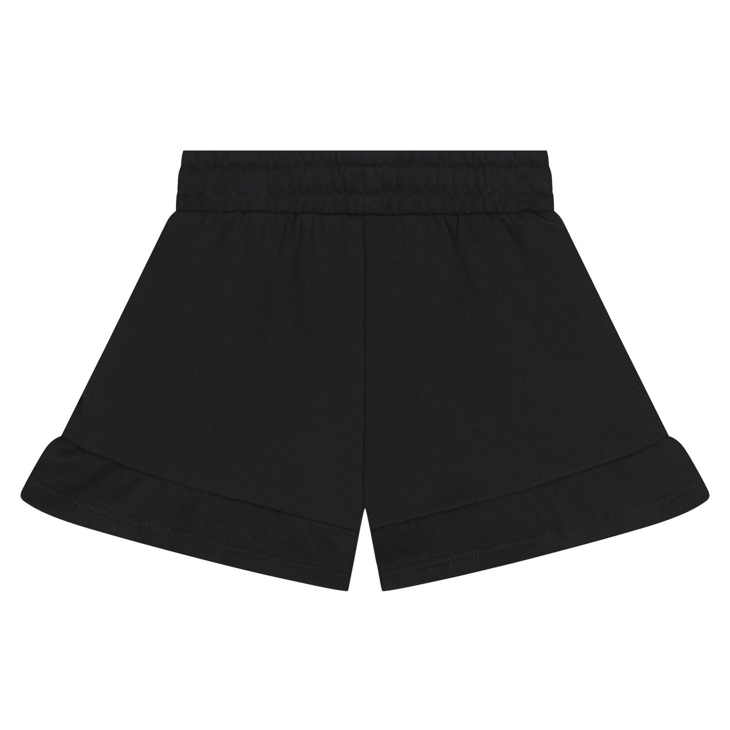 Girls Black Logo Shorts, 2, hi-res