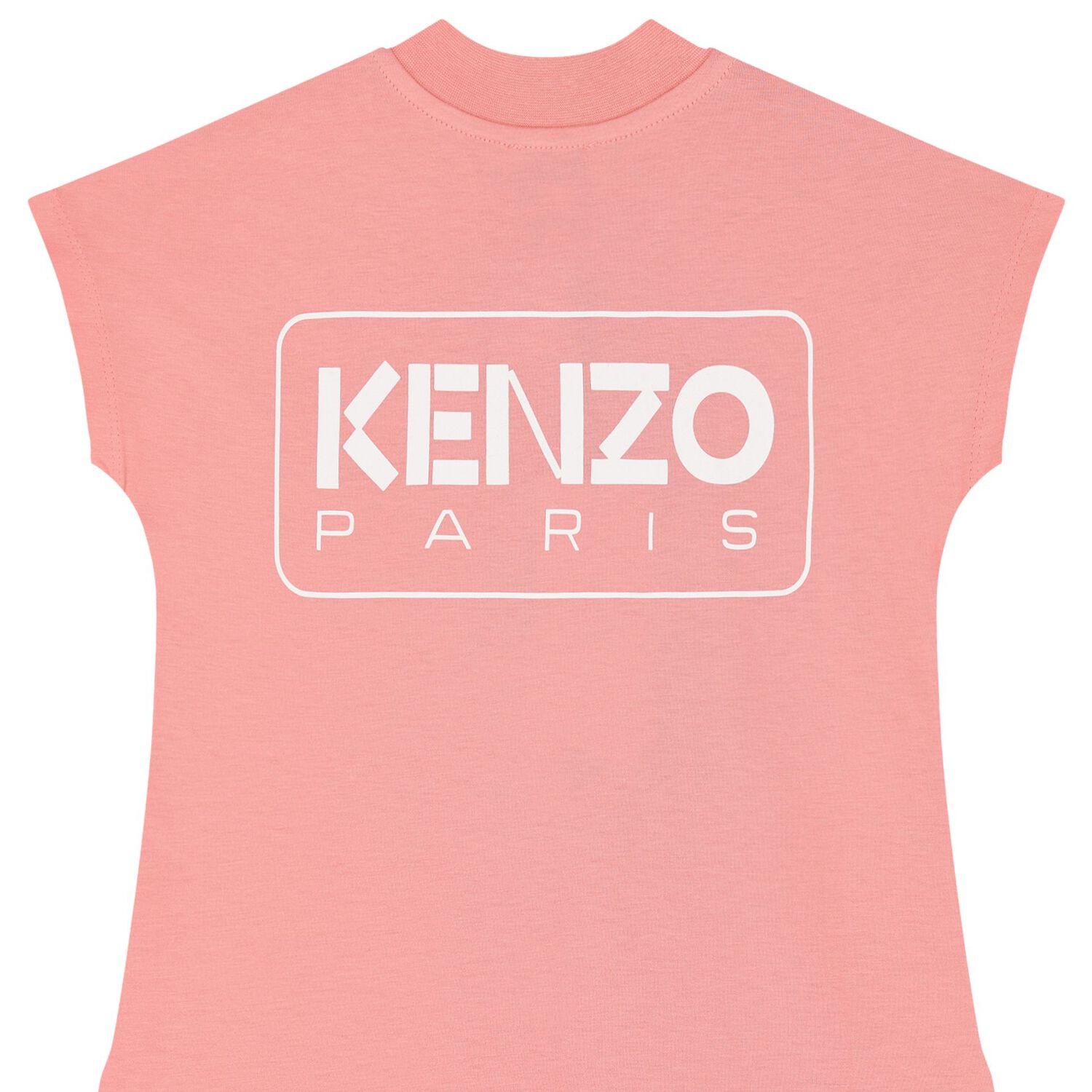 فستان بنات بالشعار باللون الوردي, 1, hi-res